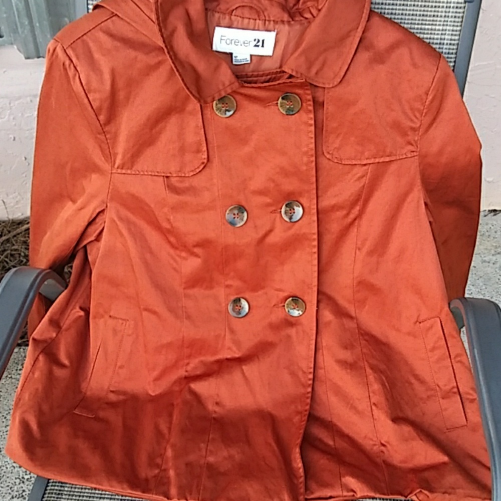 Forever 21 hooded swing coat